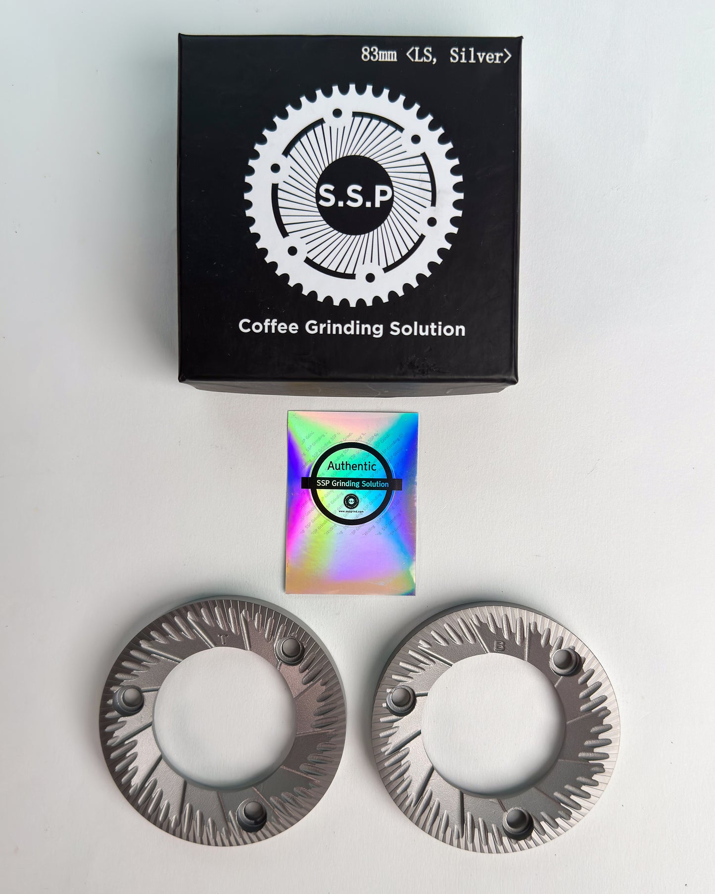 SSP LS (Lab Sweet) 83mm Flat Burrs (Silver Knight Coated)