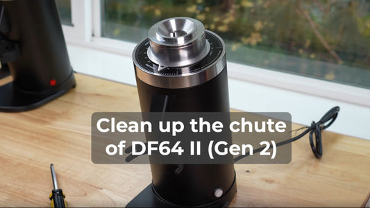 How to clean up the chute of DF64 II (gen 2) and install the declumper