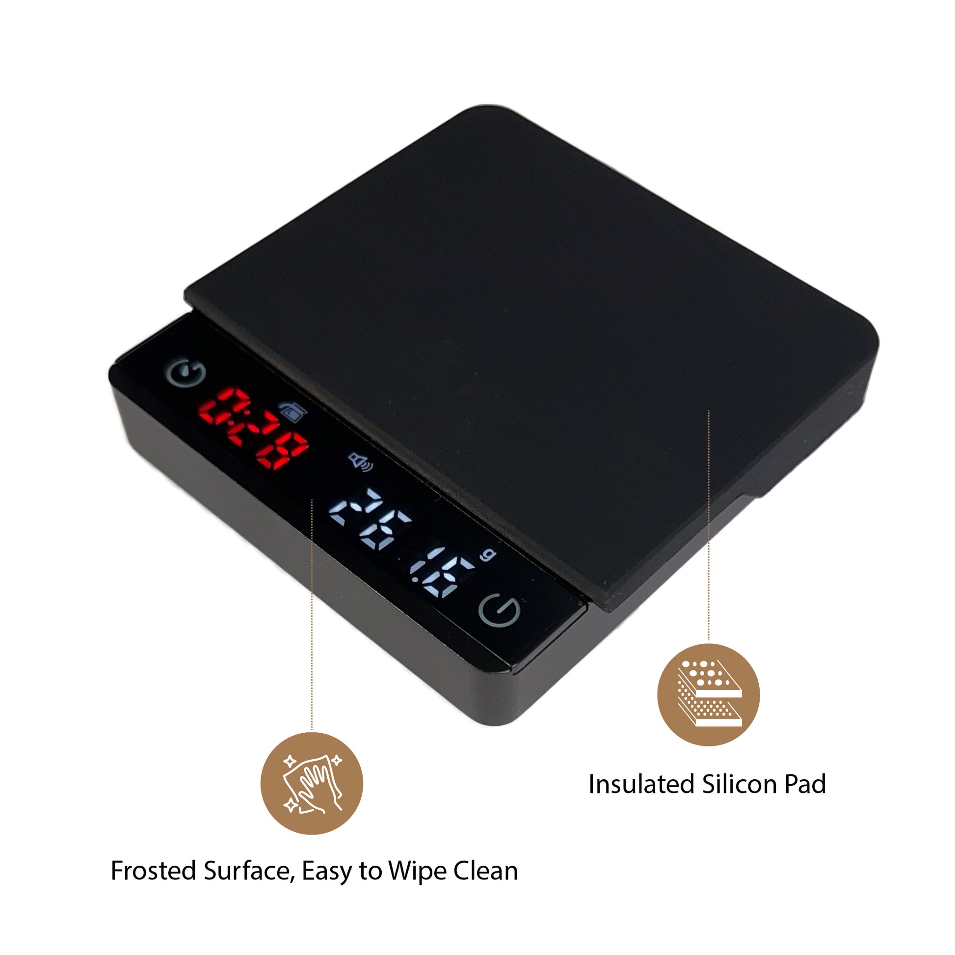 MiiCoffee Nano Coffee Scale with Timer, Espresso Scale with Auto Tare,  Touch Sensor and Silicone Cover