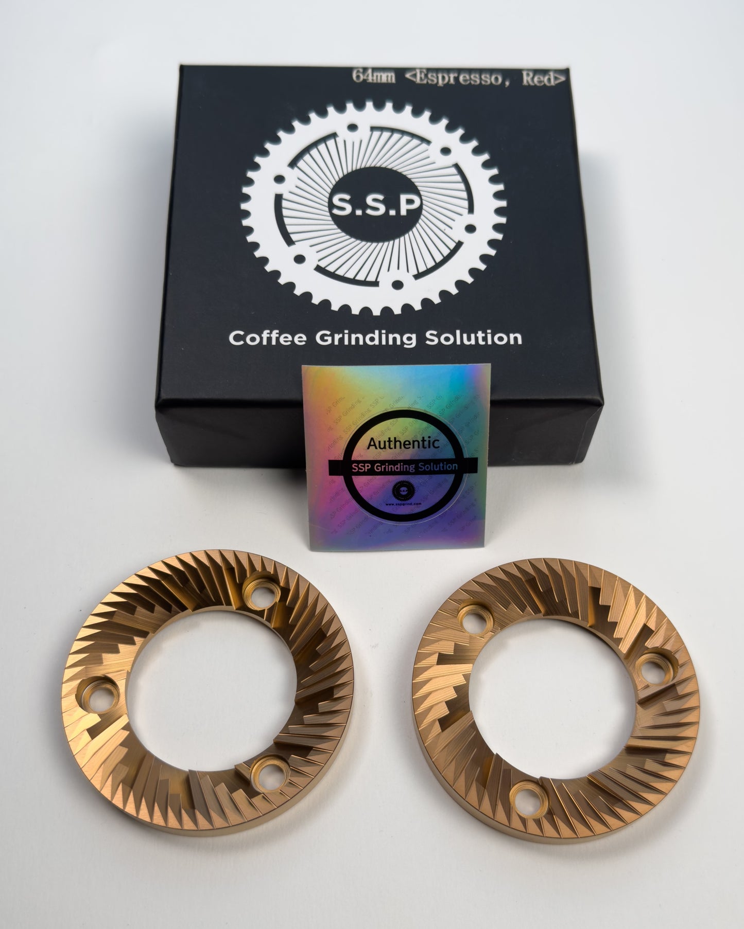 SSP High-Uniformity Espresso Grinding 64mm Flat Burrs (Red Speed Coated)